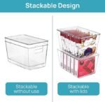 Vtopmart 6-Pack Clear Storage Bins with Lids - Image 3